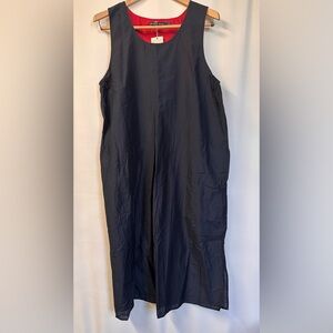 Gudrun Sjoden black cotton silk sleevless dress L